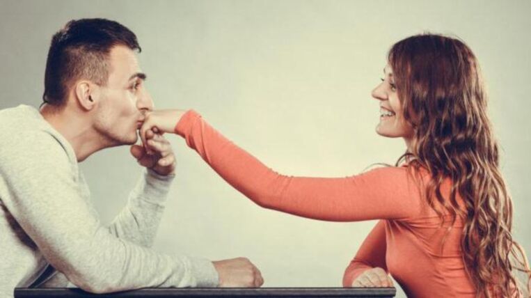 a guy is taking care of a girl and thinking about penis enlargement