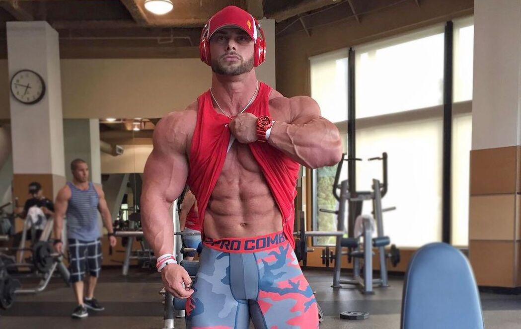A sports man in the gym